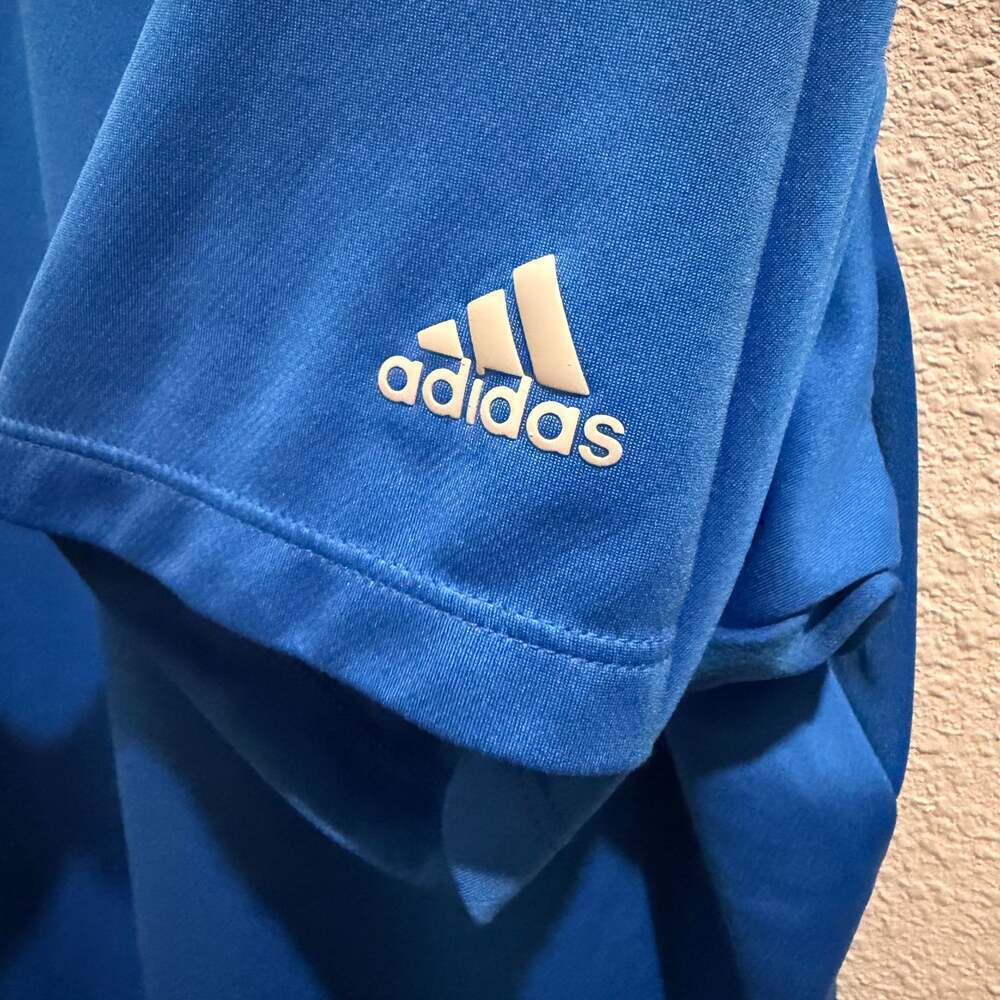 Adidas Golf Climalite Performance Polo Shirt Royal Blue Men's Size 2XL - Picture 4 of 4